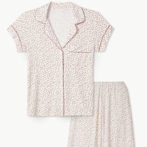 Gisele Printed Short Sleeve and Cropped Pant PJ Set